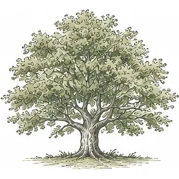 Illustratie van een eikenboom